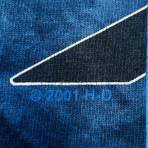 Vintage Harley Davidson RK Stratman Blue Flames Graphic T Shirt Large Milwaukee - Picture 5 of 10